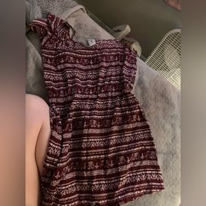 Burgundy elephant dress